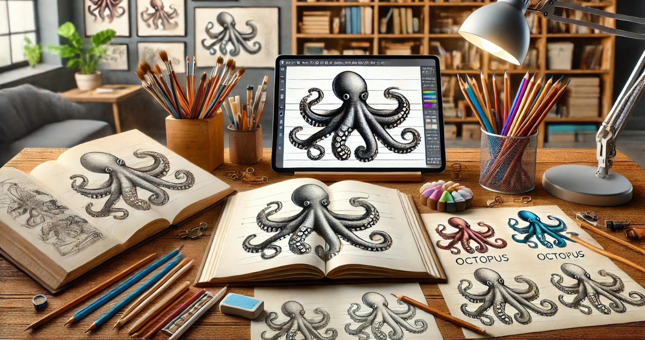 octopus drawing